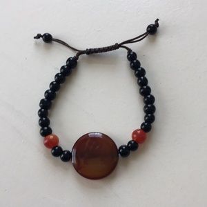 Indonesian Adjustable Glass Beaded Bracelet
